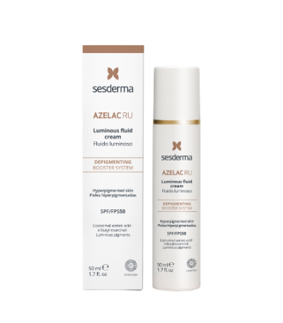 SESDERMA AZELAC RU Spindesio suteikiantis kreminis fluidas SPF50, 50 ml