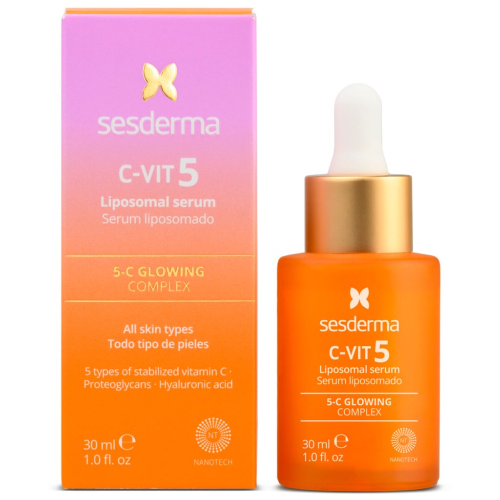 SESDERMA C-VIT 5 Skaistinantis liposominis veido serumas, 30 ml