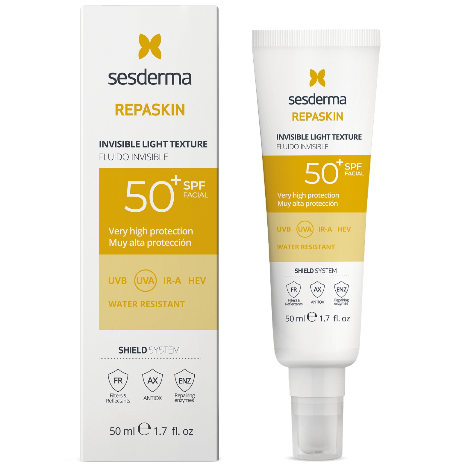 SESDERMA REPASKIN INVISIBLE LIGHT TEXTURE Apsauginis fluidas nuo saulės veidui SPF50+, 50 ml SESDERMA REPASKIN INVISIBLE LIGHT TEXTURE Apsauginis fluidas nuo saulės veidui SPF50+, 50 ml