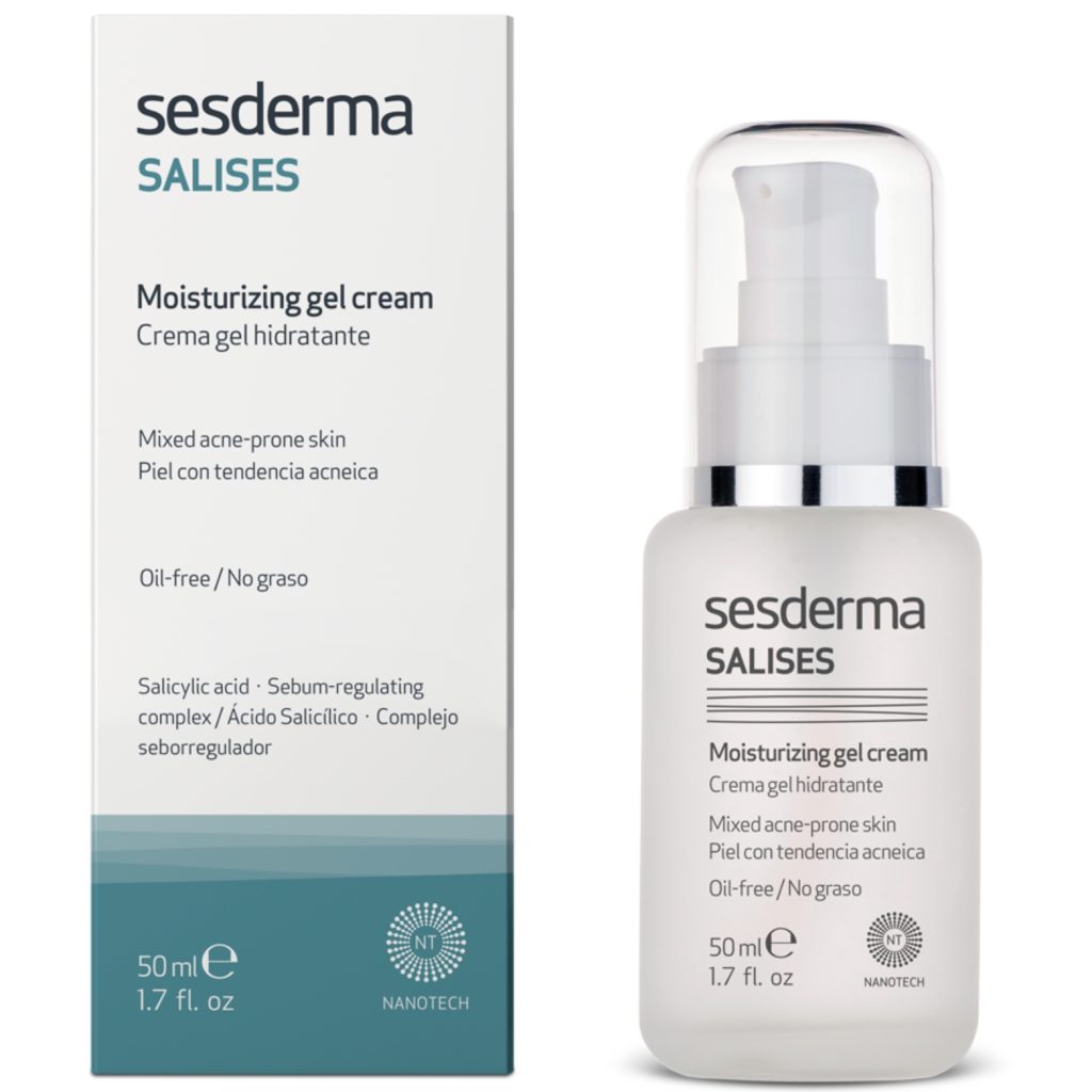 SESDERMA SALISES Drėkinamasis gelinis kremas į aknę linkusiai odai, 50 ml