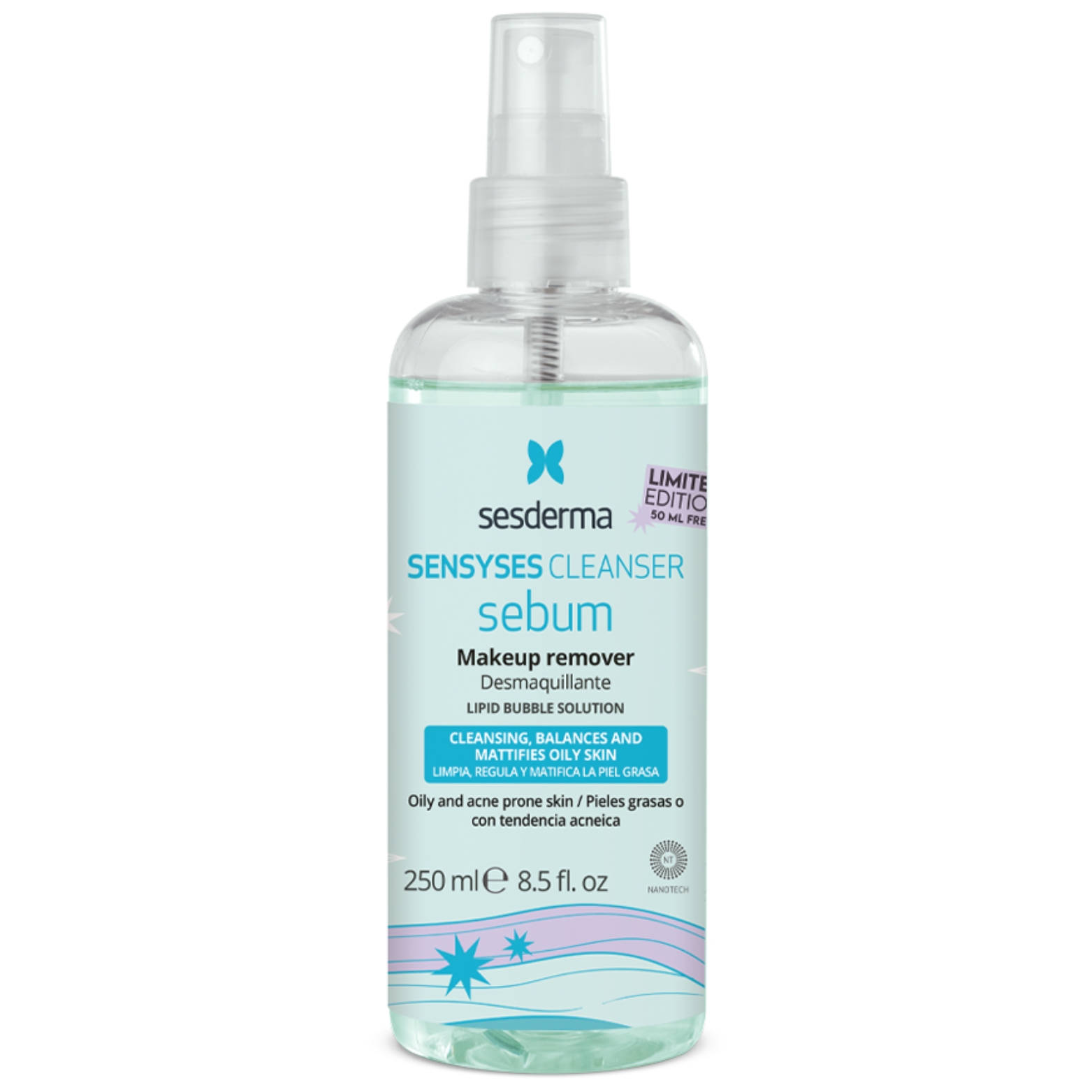 SESDERMA SENSYSES SEBUM Liposominis makiažo valiklis (riboto leidimo produktas), 250 ml SESDERMA SENSYSES SEBUM Liposominis makiažo valiklis (riboto leidimo produktas), 250 ml