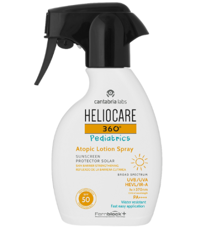 heliocare 360 pediatrics purskiama apsauga nuo saules atopinei vaiku ir kudikiu kuno odai spf50 250 ml