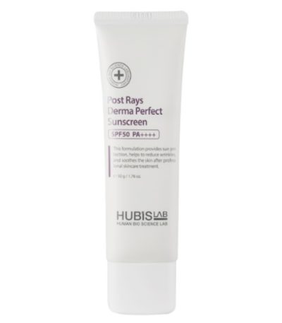 HUBISLAB POST RAYS DERMA PERFECT Veido kremas nuo saulės SPF 50, 50 g