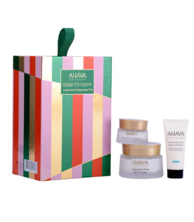 AHAVA DARE TO GLOW HYALURONIC HAPPINESS TRIO Dovanų rinkinys