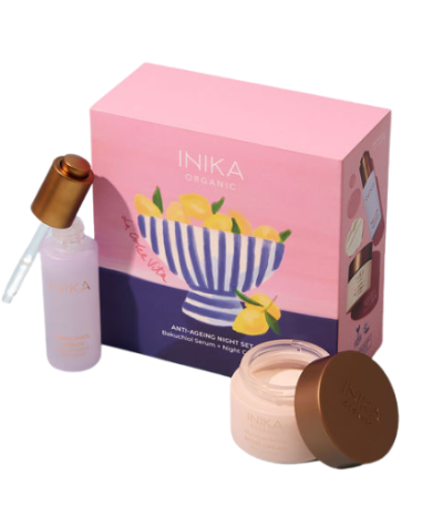 INIKA Anti-Ageing Night Duo dovanų rinkinys