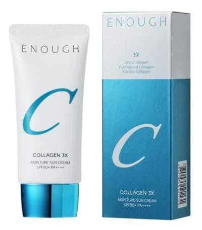 ENOUGH Collagen 3X Moisture Sun Cream - drėkinantis veido kremas su kolagenu ir SPF50+ apsauga, 50 ml