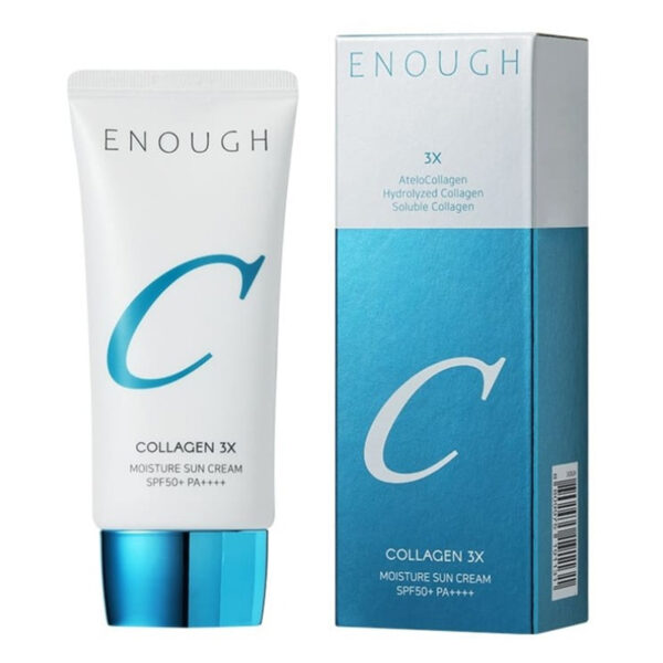 ENOUGH Collagen 3X Moisture Sun Cream - drėkinantis veido kremas su kolagenu ir SPF50+ apsauga, 50 ml
