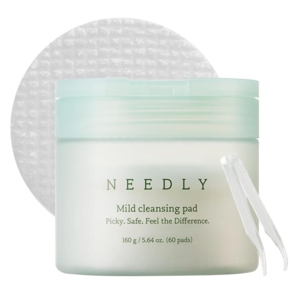 NEEDLY Mild Cleansing Pad, Makeup Remover - valomieji veido padeliai, 60 vnt
