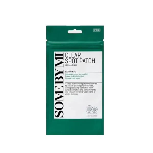 SOME BY MI Clear Spot Patch - ploni hidrocoloido pleistrai spuogų priežiūrai, 18 vnt.