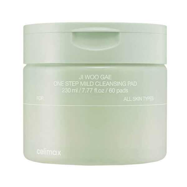 CELIMAX Ji Woo Gae One Step Mild Cleansing Pads for Makeup Removal - veido valymo servetėlės 225 ml / 60 vnt
