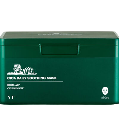 VT COSMETICS Cica Daily Soothing Mask Set - Kasdieniam naudojimui skirtų lakštinių veido kaukių rinkinys su CICA kompleksu 30 vnt