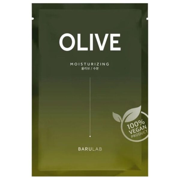Barulab The Clean Vegan Olive Mask - maitinanti ir drėkinanti lakštinė veido kaukė, 23 g