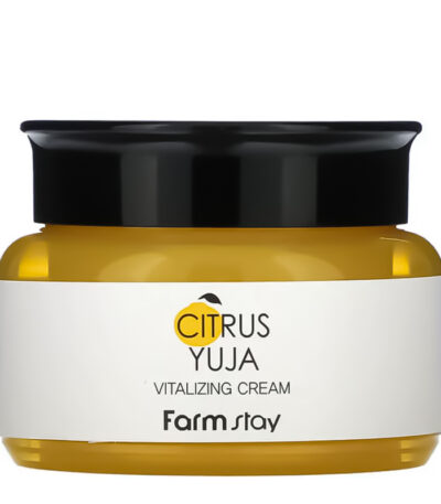 FarmStay Citrus Yuja Vitalizing Cream - veido kremas su yuja ekstraktu ir vitaminu C, 100 ml