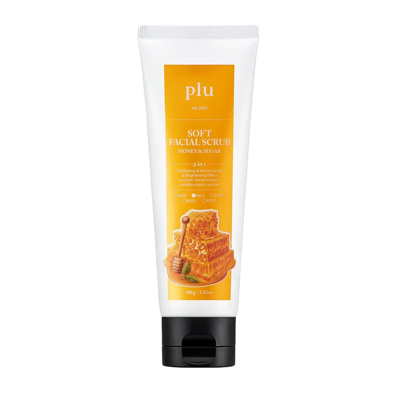 plu Soft Facial Scrub Honey and Sugar - veido šveitiklis, 100 g