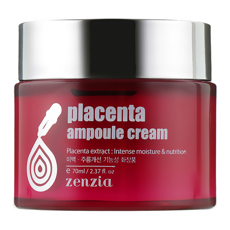Zenzia Placenta Ampoule Cream - maitinantis veido kremas su placentos ekstraktu, 70 ml