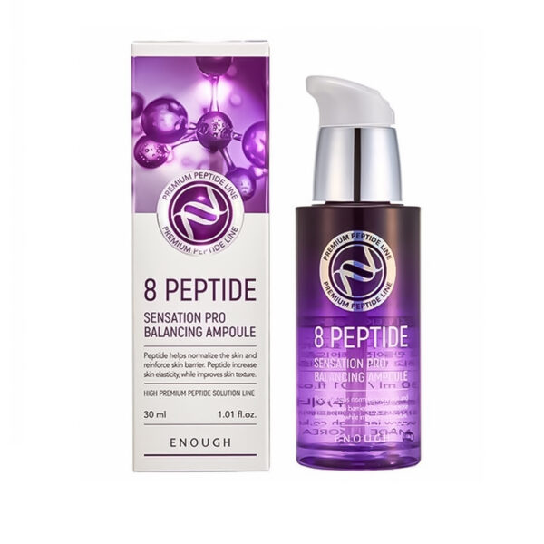 ENOUGH 8 Peptide Sensation Pro Balancing Ampoule - stangrinanti veido ampulė su 8 peptidų kompleksu, 30 ml