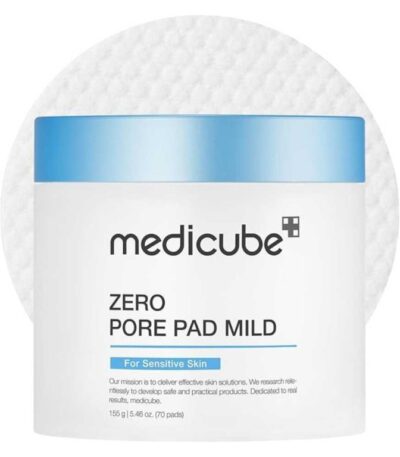Medicube Zero Pore Mild Pad , eksfolijuojantys padeliai kasdienei porų priežiūrai, 155 g/70 vnt.