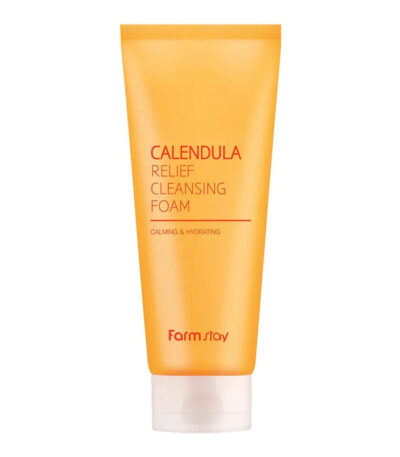 FarmStay Calendula Cleansing Foam - švelnios valomosios veido putos su medetkų ekstraktu, 180 ml
