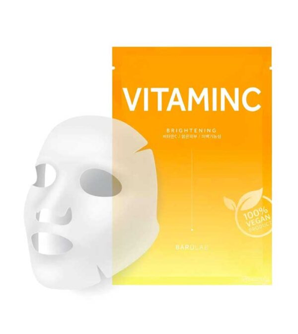 Barulab The Clean Vegan Vitamin C Mask - vitaminu C praturtinta lakštinė veido kaukė, 23 g