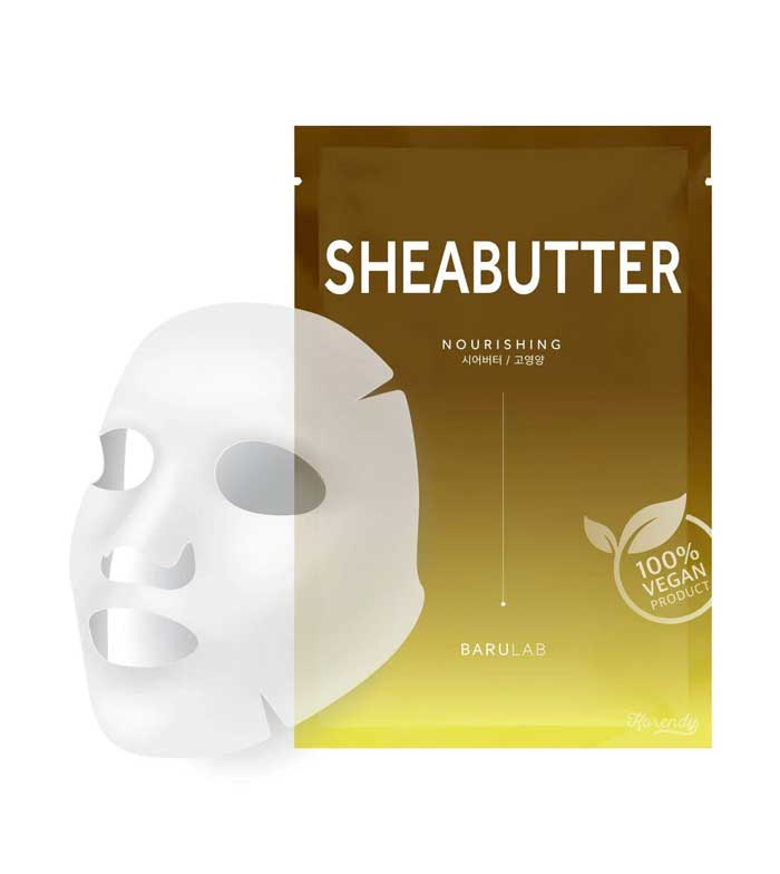 Barulab Nourishing Face Mask Shea Butter- maitinanti ir raminanti lakštinė veido kaukė, 23 g