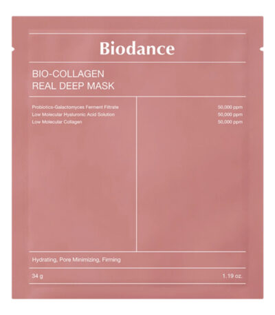 BIODANCE Bio-Collagen Real Deep Mask - drėkinanti lakštinė hidrogelinė veido kaukė, 1vnt.