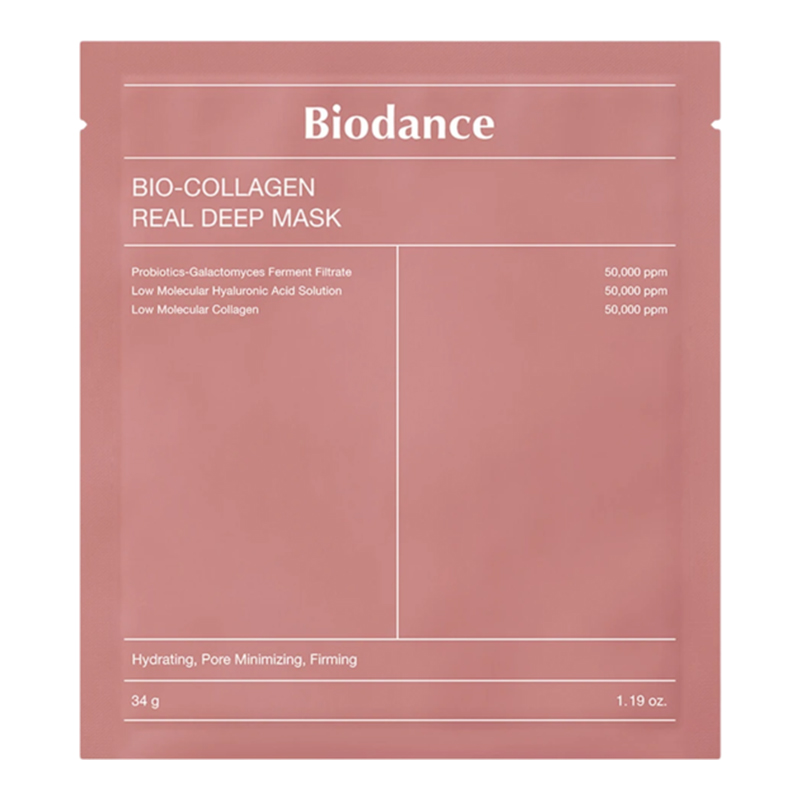 BIODANCE Bio-Collagen Real Deep Mask - drėkinanti lakštinė hidrogelinė veido kaukė, 1vnt.