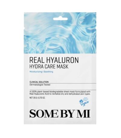 SOME BY MI Real Hyaluron Hydra Care Mask - intensyviai drėkinanti lakštinė kaukė su hialurono rūgštimi, 1 vnt