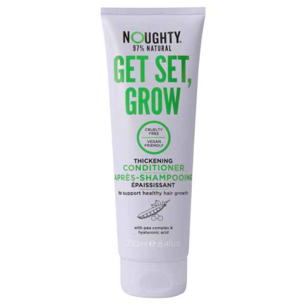Noughty Get Set Grow plaukų augimą skatinantis kondicionierius su hialurono rūgštimi ir žirnių kompleksu, 250 ml