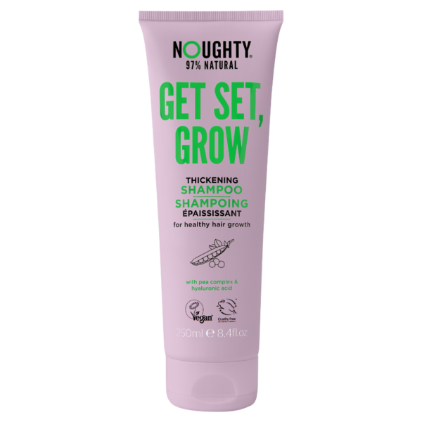 Noughty Get Set Grow plaukų augimą skatinantis šampūnas su hialurono rūgštimi ir žirnių kompleksu, 250 ml