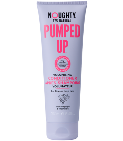 Noughty Pumped Up plaukų apimtį didinantis kondicionierius ploniems suglebusiems plaukams su raudonųjų vynuogių ekstraktais ir vitaminu B5, 250ml