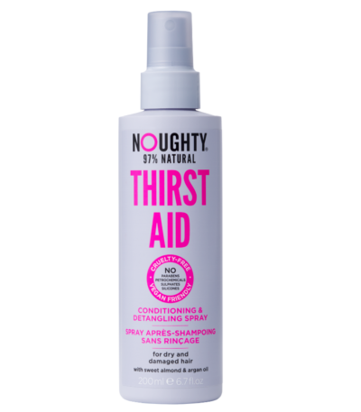 Noughty Thirst Aid purškiamas drėkinamasis kondicionierius sausiems, pažeistiems plaukams su saldžiųjų migdolų ir arganų aliejais, 200 ml