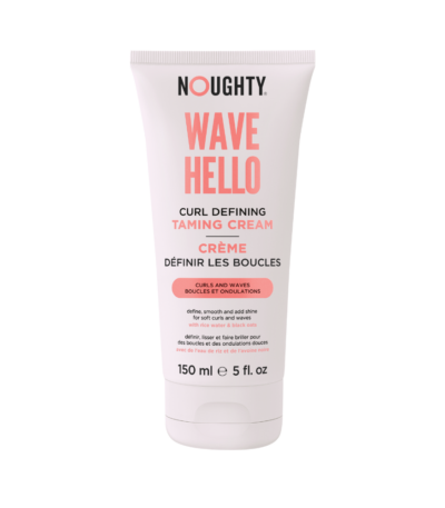 Noughty Wave Hello garbanas pabrėžiantis kremas garbanotiems ir banguotiems plaukams su ryžių vandeniu ir juodųjų avižų ekstraktu, 150 ml