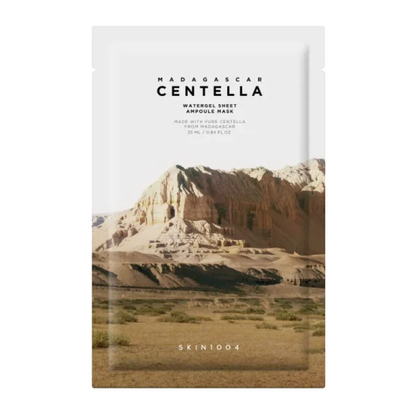 SKIN1004 Madagascar Centella Watergel Sheet Ampoule Mask - raminanti ir drėkinanti lakštinė veido kaukė su Centella Asiatica ekstraktu, 25 ml