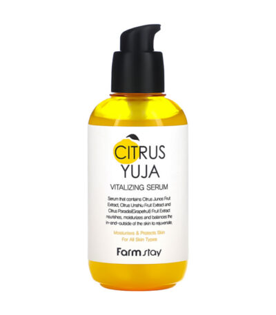 FarmStay Citrus Yuja Vitalizing Serum - veido serumas su yuja ekstraktu ir niacinamidu, 100 ml