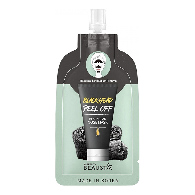BEAUSTA Blackhead Nose Mask - kaukė nosies sričiai, 15 ml