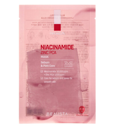BEAUSTA Derma 2X Niacinamide Zinc PCA Mask - lakštinė veido kaukė, 1 vnt