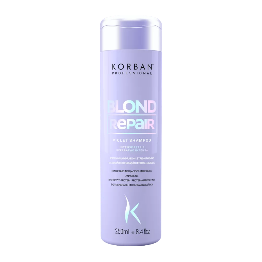 Korban Blond Repair Violet Shampoo šviesių plaukų šampūnas, 250 ml