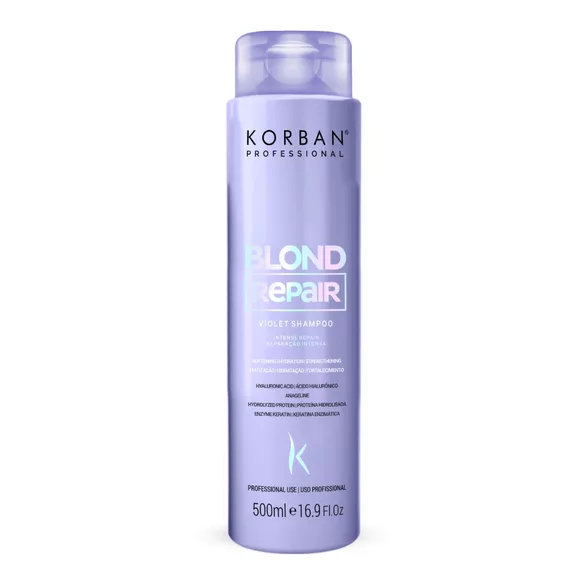 Korban Blond Repair Violet Shampoo šviesių plaukų šampūnas, 500 ml