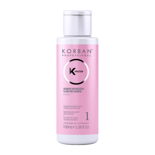 Korban K-Protein Clarifying Shampoo -1 valomasis plaukų šampūnas, 100 ml