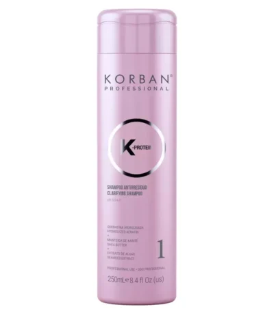 Korban K-Protein Clarifying Shampoo -1 valomasis plaukų šampūnas, 250 ml