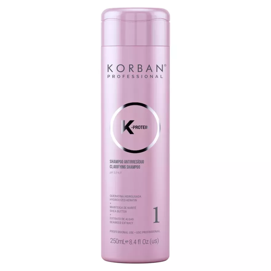 Korban K-Protein Clarifying Shampoo -1 valomasis plaukų šampūnas, 250 ml