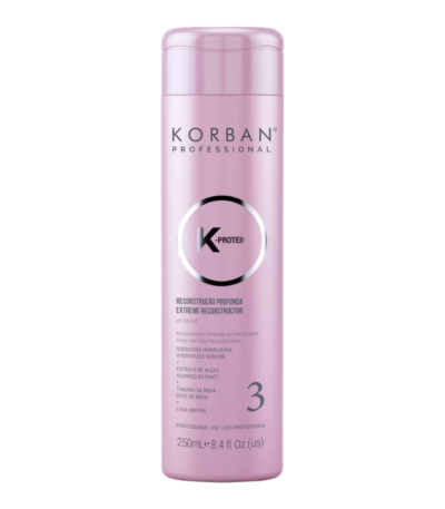 Korban K-Protein Extreme Reconstructor- 3 atstatomoji plaukų priemonė, 250 ml