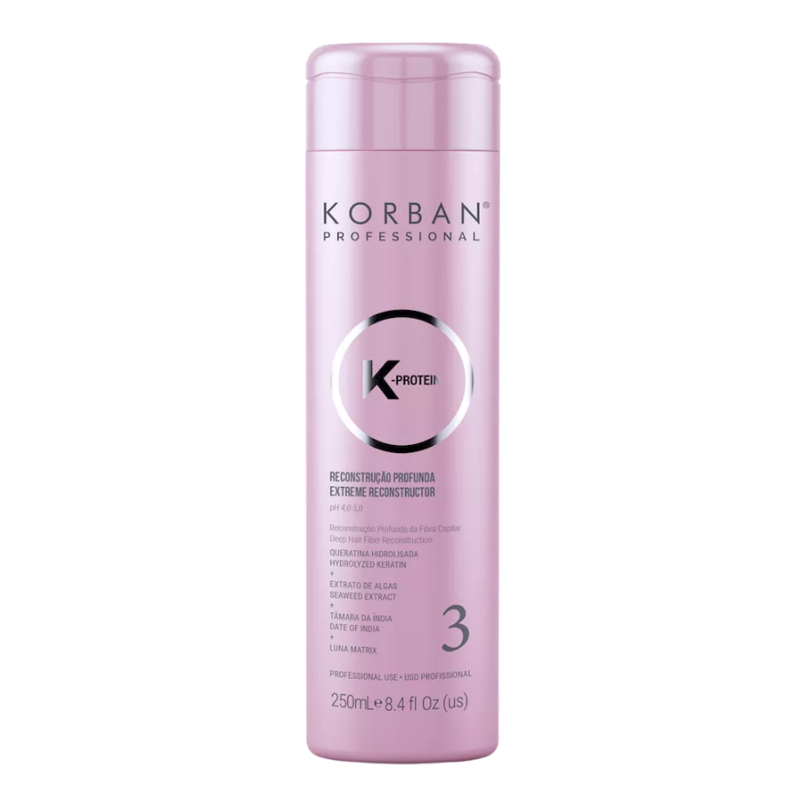 Korban K-Protein Extreme Reconstructor- 3 atstatomoji plaukų priemonė, 250 ml