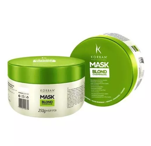 Korban Mask Blond Champagne kaukė šviesiems plaukams, 250 g
