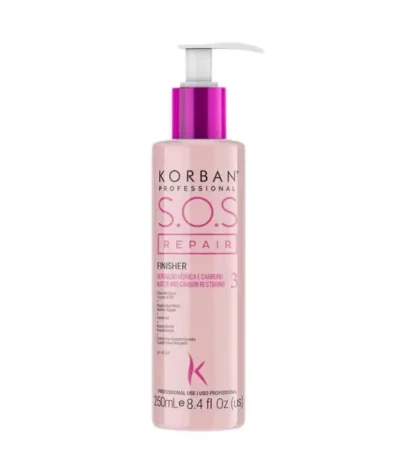 Korban S.O.S Repair Finisher plaukų serumas procedūros užbaigimui, 250 ml