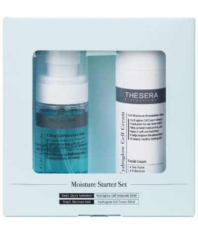 THESERA MOISTURE STARTER Rinkinys (serumas 50 ml + veido kremas 50 ml)