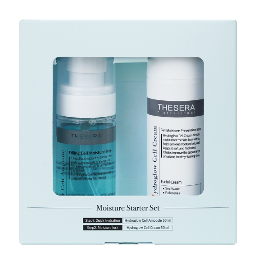 THESERA MOISTURE STARTER Rinkinys (serumas 50 ml + veido kremas 50 ml)