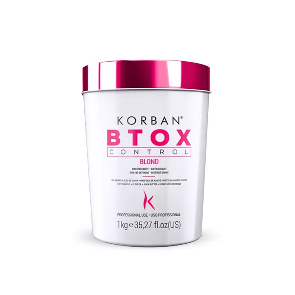 Korban Btox Control Blond botokso procedūra šviesiems plaukams, 1 kg Korban Btox Control Blond botokso procedūra šviesiems plaukams, 1 kg
