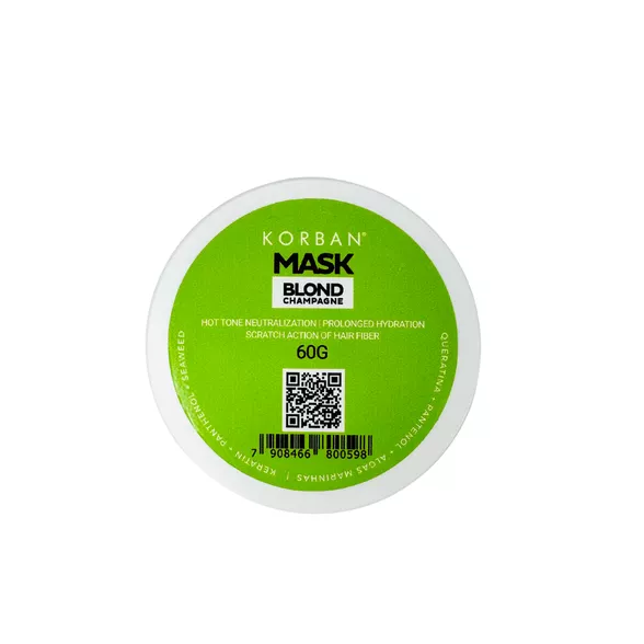 Korban Mask Blond Champagne kaukė šviesiems plaukams, 60 g Korban Mask Blond Champagne kaukė šviesiems plaukams, 60 g