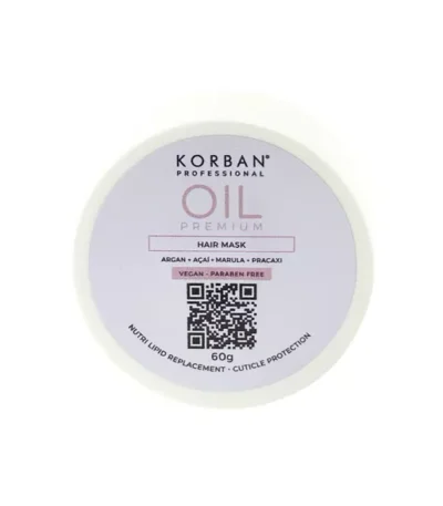 Korban Oil Premium drėkinanti plaukų kaukė, 60 g